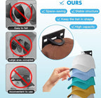 2 Pack Hat Organizer for Baseball Caps,Hat Rack for Wall with Strong Adhesive Hold up to 18 Hats，Over The Door Organizer for Closet Door and Bedroom (White)