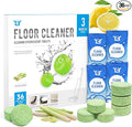 YGY 36 Pack Lemongrass Scent Floor Cleaning Tablets, Compatiable with Tineco iFLOOR, Floor One S3/S5/S6/S7 Wet Dry Vacuum Mop—Deep Clean & Deodorize—Clean Machine,Individually Wrapped