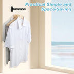 Alise Cloths Drying Rack Wall Mounted, Stainless Steel Folding Laundry Hanging Rack, Swivel Space Saving Clothes Hanger Racks for Bedroom Bathroom Laundry, Matte Black, Double Pack