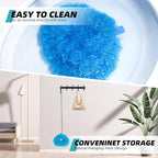 DRQ Ceiling Fan Cleaner Duster, 2 Pack Reusable Microfiber Duster with Extension Pole, 13 to 50 Inch Fan Blade Cleaner, Removable Dusters for Cleaning Walls Bookshelves Door Window Top (Blue)