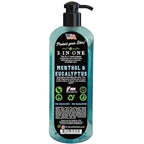 Mens Body Wash with Menthol & Eucalyptus, 32 Fl Oz, All Natural 3-In-1 Body Scrub and Liquid Soap for Gentle Cleansing, Vegan Friendly, Sulfate Free, and Cruelty Free