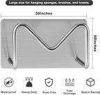 2-Pack Stainless Steel Sponge Holder, Kitchen Sink Caddy Organizer, SUS304 Rustproof, Brushed Finish