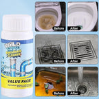 Wild Tornado Powerful Pipe Dredging Agent, Wild Tornado Sink & Drain Cleaner Powder, Pipeline Dredging Agent for Kitchen & Bathroom Portable Powder Cleaning Tool (4PCS)