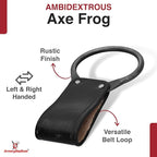 Armory Replicas - Ring Leather Universal O-Ring Medieval Style Axe Holder Belt Frog - Hand Crafted Genuine Leather Costume Weapon Holster Holder