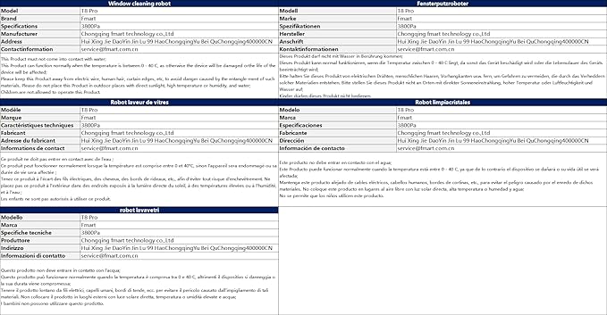 FMART T9Pro Window Cleaning Robot, Ultrasonic Atomization Intelligent Water Spray, 3800PA Suction Power, AI Intelligent Path Planning, Edge Detection Technology, Remote Control Robot Window Cleaner