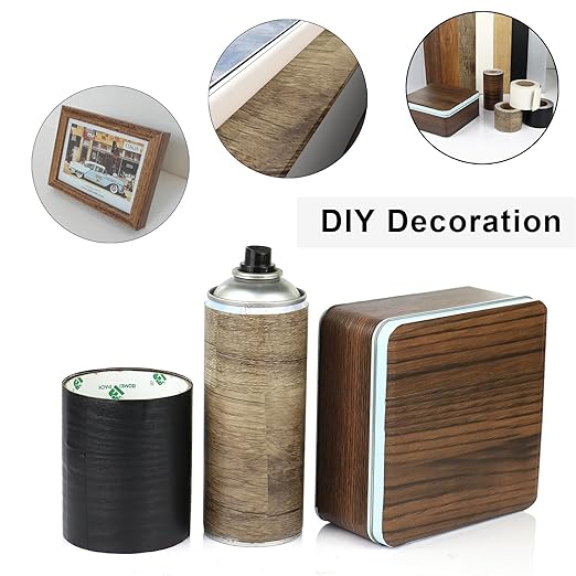 BOMEI PACK Wood Grain Repair Tape,Self Adhesive Repair Patch for Furniture, Floors, Cabinets, Windows, Doors, RV, Home Decor and DIY Projects (1, Grey Coffee)