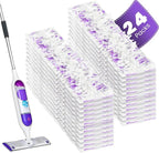 24 Pack Disposable Power Mop Pads Refills Compatible with Swiffer Power Mop Multi-Surface Replacement Mopping Refills Pads for All Hard Floor Cleaning