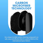CarbonKlean Peeps Glasses Cleaner - for Eyeglasses, Reading Glasses, and More - Lens Cleaner with Carbon Microfiber Tech - Injected Purple - 1 Count