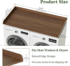 Washer Dryer Countertop, 27.6" x 54" Laundry Countertop for Washer and Dryer, Laundry Room Organization and Storage, Walnut