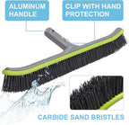 Pool Brush Head for Cleaning Plaster and Gunite Concrete Surfaces,Heavy Duty Inground Swimming Pools Stiff Bristles Scrub Brushes