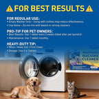 24 Count Washing Machine Cleaner for Pet Hair Relief Tablets - HE-Safe, Septic-Safe, Lavender Scent, 1-Year+ Supply, Pet-Friendly Washer Cleaner for Top/Front Load Washers