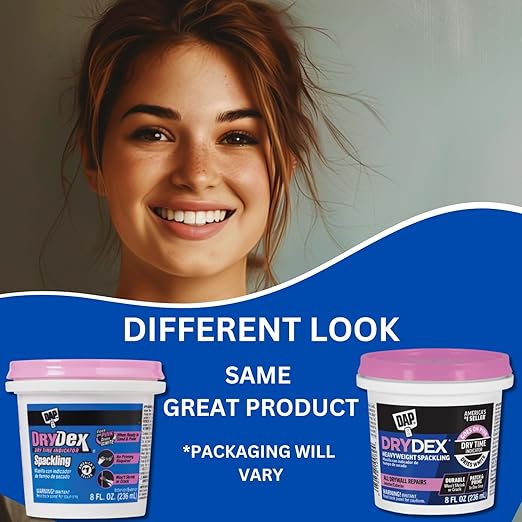 Drywall Repair Kit Bundle with DAP Drydex Spackling Pink, Sanding Block, Putty Knives, Handy Dandy Guide, and Nail Hole Filler for Walls