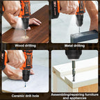 20v Drill Driver Set,Cordless Drill with Battery and Charger,LED Tools Kit,25+1 Torque Setting,43pcs Drill Bits