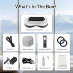 Automatic Window Cleaner Robot With Dual Water Spray,Smart Window Cleaning Washer Machine With 3000pa Suction&AI Path Planning,Perfect Windows Cleaning Robot For HighRise Windows, Tiles And Glass