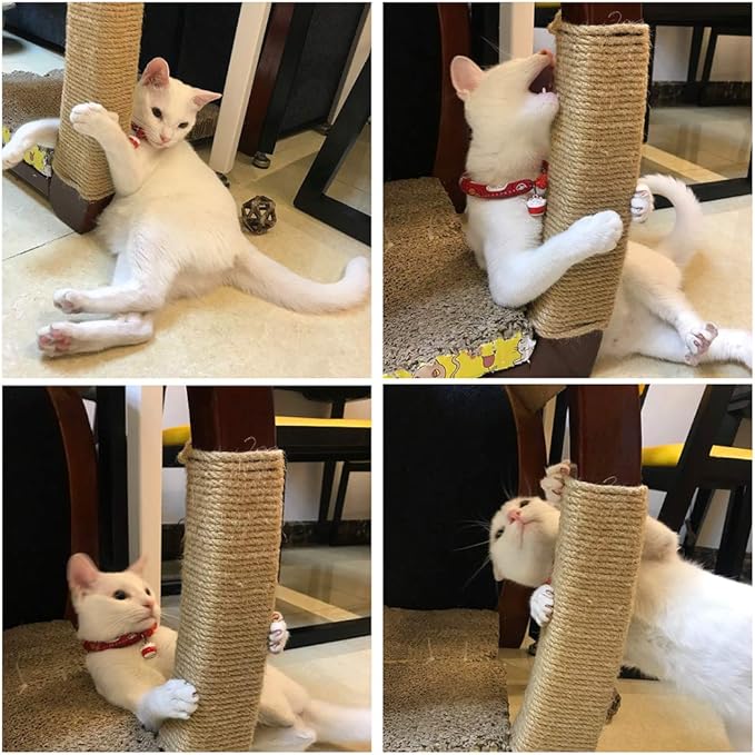 Tenn Well 6mm Jute Rope, 66 Feet Strong and Thick Twine Rope for Crafting, Gardening, Cat Scratching Post, Packing, Home Decor, Christmas Decorations