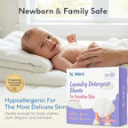 BellaLuce Sensitive Skin Laundry Detergent Sheets, 200 Loads (100 Count) - Hypoallergenic & Fragrance Free Washing Strips, Gentle for Baby, Travel & Dorm Essentials