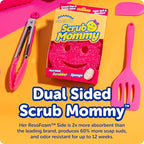 Scrub Daddy 4 Scrub Daddy Sponges & 4 Scrub Mommy Kitchen Sponges - Scratch-Free for Dishes & Multipurpose Cleaning - BPA Free & Made with Polymer Foam - Stain & Odor Resistant (8 Pack)