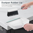 SetSail Mini Broom and Dustpan Set, Portable Cleaning Brush and Dustpan Combo Nesting Snap-On Handheld Dust Pan and Brush Set, Small Brush Dustpan for Kitchen, Desktop, Pet, Floor, Sofa, Grey White