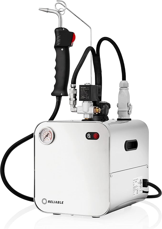 Reliable 5100CD Dental Steam Cleaner, 2.2L Stainless Steel Boiler, 3.5 Bar Operating Pressure, 1000W External Long-Life Heating Element, Eco Mode Saves Up To 33% of Energy, 1.9L Nominal Water Capacity