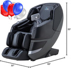 MassaMAX MT339 4D Massage Chair, Full Body Shiatsu Recliner with Auto Extendable Footrest, Zero Gravity, SL Track, Deep Yoga Stretch,15 Modes, AI Voice Control, Foot Rollers, and Heating (Deep Black)