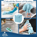DAN RIVER 24-Pack Blue Microfiber Towels – Ultra Absorbent, Lint-Free & Streak-Free wash Cloths Kitchen for Home & Car - Must-Have Cleaning Essentials - 12" x 12"