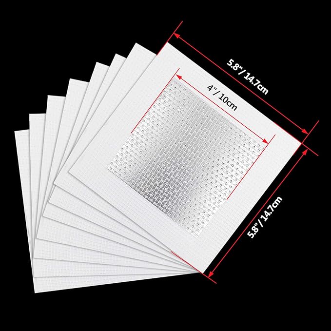 16pcs Drywall Repair Patch Kit, 4" x 4" Self Adhesive Aluminum Wall Repair Patch