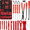 LadyRosian 37Pcs Trim Removal Tool Set, Car Upholstery Repair Kit, Auto Clip Pliers Fastener Remover Tool, Door Panel Tool, Car Panel Tool Radio Stereo Removal Tool Kit with Storage Bag (Red)
