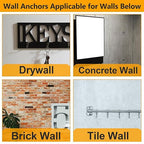 KURUI Drywall Anchors Assortment Kit for Sheetrock Concrete Brick, 350Pcs Wall Anchors and Flat Head Screws, 5 Sizes Picture Hanging Set for Bedroom/Office Wall Art Decor, House Warming Gifts New Home