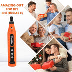 Cordless Rotary Tool, 5-Speed Rotary Tool Kit, Continuous Use While Charging, Permanent Speed Memory, 2.0Ah Capacity, 18000RPM, 31 Accessories for Craft and DIY, Orange
