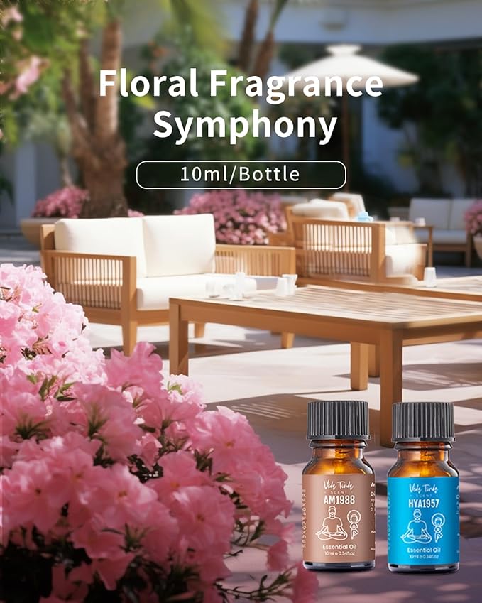 Hotel Scent Essential Oils Set, VEDA TINDA SCENT Luxury Hotel Diffuser Oil, Aromatherapy Gift Hotel Inspired Fragrance Oil Blends (6 x 10 ML) for Waterless Diffusers, Soap & Candle Making Scents
