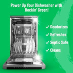 Rockin' Green Deep Cleaning and Deodorizing Tablets for Dishwashers, Washing Machines, and Garbage Disposals, Removes Odor and Residue (Dishwasher Cleaning Tablets, 24 Pack)