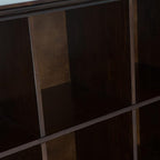 SIMPLIHOME Acadian Bookcase - 57 inch Tall 12-Cube Solid Wood Storage Display Unit in Brunette Brown, Transitional Cube Organizer for Living Room or Office with Fixed Shelves and Tapered Legs