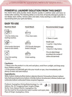 YCUO Eco Laundry Detergent Sheets - 80 Loads, Hypoallergenic Dryer Sheets with Berry Odor, Travel Laundry Detergent for Camping Vacation Cruise Trip College Dorm