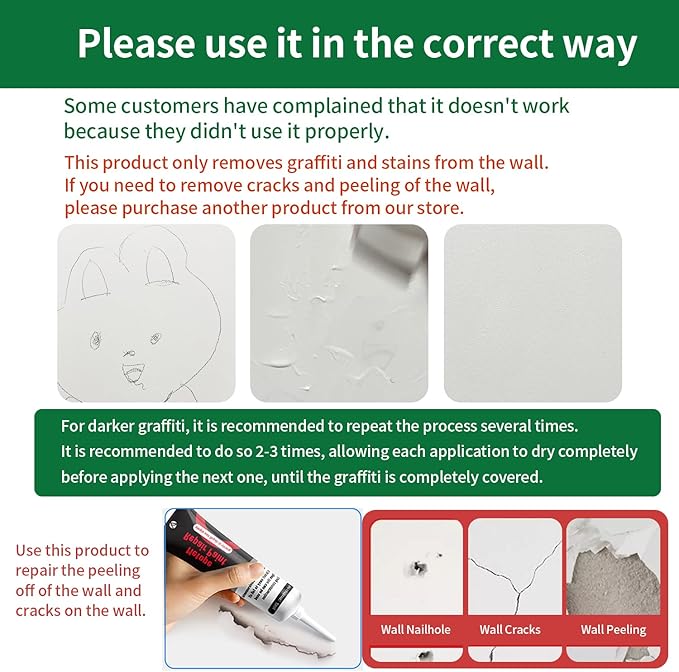 Portable Wall Paint Tool,Large Roller Brush Wall Repair Tool,Wall Repair Kit,Wall Roller Paint BrushSuitable for Repairing The Wall with Latex Paint,Water-Based(500g,White)