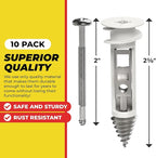 Heavy Duty Drywall Anchors and Screws Kit Including Toggle Anchors & Screws Durable Zinc Plastic Self Drilling Drywall Anchors for Hanging Pictures & More