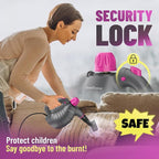 Pressurized Handheld Steam Cleaner with 10pcs Accessories&Safety Lock, Multi-Purpose Natural Deep Cleaning Steamer, Multi-Surface Steamer for Cleaning Home, Car, Upholstery, Grout and More