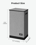 SOLEDI Slim Laundry Hamper with Lid, Narrow Laundry Basket with Removable Bags, Dirty Clothes Hamper with handle, Small Hamper perfect for Laundry room, Bathroom, Bedroom, Small spaces. 70L Grey