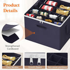 Lifewit 6 Pack Shoe Storage Organizer for Closet, Large Shoe Box Storage Containers with Clear Cover, Foldable Storage Bins Fit for Boots Fits 72-96 Pairs (Each 12-16 Pairs) Blue