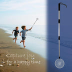 QMARK Sand Sifter Set with Travel Bag, Telescopic Beach Shell Scoop, 15-30 Inch Adjustable Shovels, 2 Pack