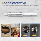 SCOTTCHEN Diamond Polishing Paste & Wool Cloths Kit,Each 6pcs,Polishing Paste 500/1,500/5,000/14,000/50,000/200,000 Grit, for Jewelry, Metal, Ring, Glass, Coin