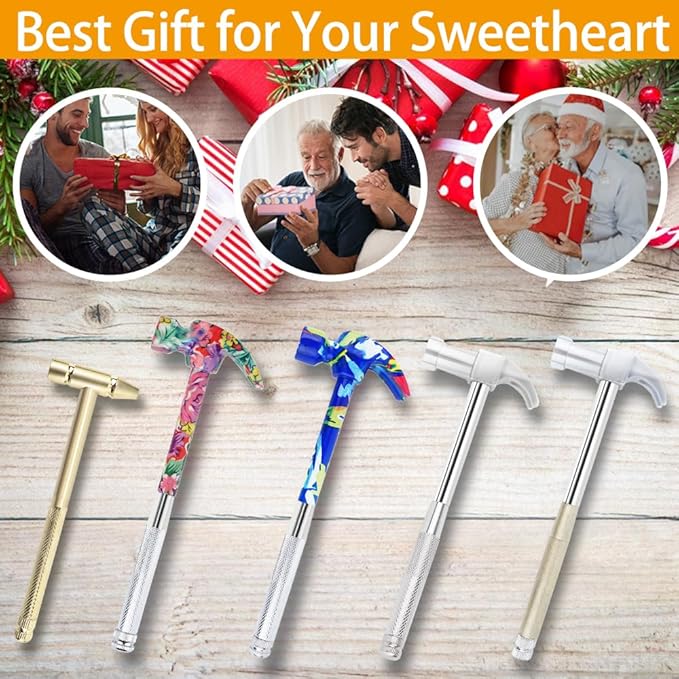 6-in-1 Multifunctional Flower Hammer with Screwdriver Tool Set, Anti-Corrosion and Anti-Rust with Slotted and Nut Driver Garden Tools Nail Puller & Claw Mac, Thanksgiving Christmas Gift(blue)