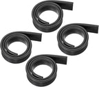 MECCANIXITY Replacement Squeegee Rubber for Window, Glass, Shower Doors, Tile Wall, 17.72 Inch, Black Pack of 4