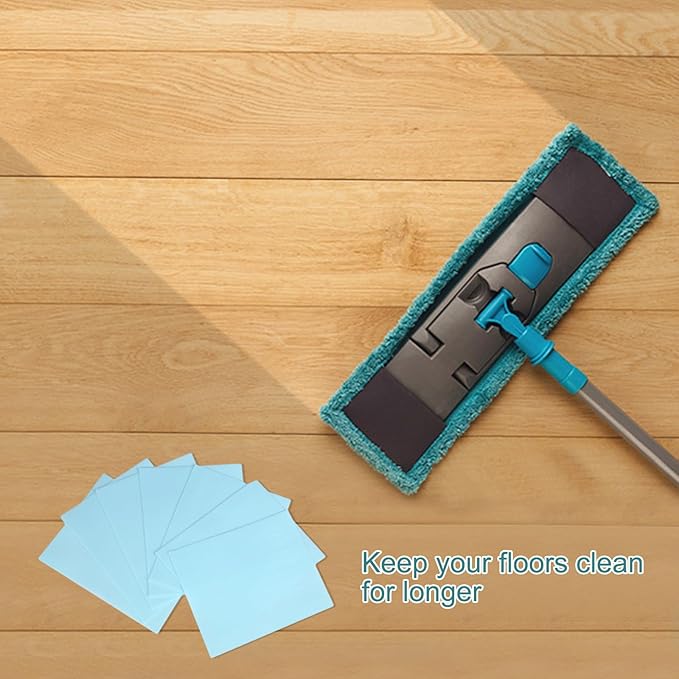 Floor Cleaning Tablets Sheets, Method Hardwood Floor Cleaner and Polish Pack of 240, Concentrate Mild Scent For RV Wall Tiles, Hardwood, Laminate Floor, Blue