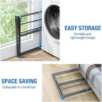 APEXCHASER Clothes Drying Rack, 3-Tier Laundry Drying Rack for Clothes, Expandable Metal Clothing Dryer, Collapsible Towel Rack, Air Drying Rack, Graphite