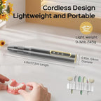 Cordless Mini Polisher, 30000RPM Portable Repair & Cleaning Kit for Acrylic & Soft Liners - Smooths Rough Edges, Removes Stains, Perfect Finish, Ideal Gift for Dad Mom Grandma Grandpa