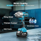 Seesii Impact Wrench 665 FT-LBS(900N.m) 3300IPM 1/2 Impact Gun High Torque Electric Impact Driver Cordless Impact Wrench with 21V 1x4.0Ah Battery 6 Sockets&Case for Home Car Tire Lug Nut Removal Tool