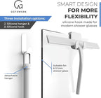 GÜTEWERK Shower Squeegee for Glass Doors, Silicone Window Squeegee, Bathroom and Glass Cleaning - White - 11 Inch