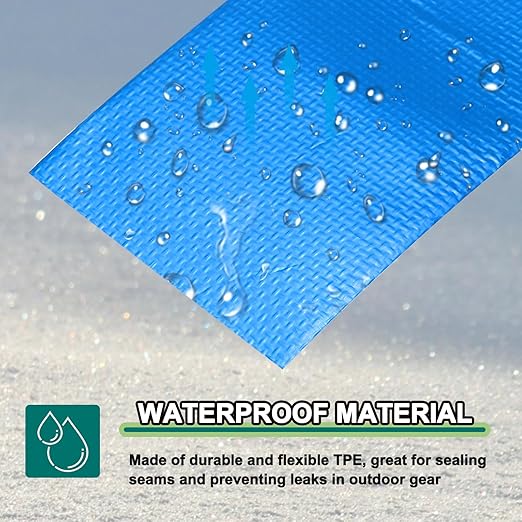 PATIKIL Awning Repair Tape 8m x 20cm Waterproof Canvas Tape High Adhesive Tear Repair Patch Kit for PVC Tarpaulin Tent Awning Fabric RV Sail Boat Cover, Blue (7.87" x26.24ft)