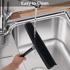 Pet Hair Removal Rubber Broom with Squeegee, Carpet Rake for Pet Hair with 59" Telescoping Long Handle, Fur Remover Rake for Carpet, Hardwood Floor, Tile