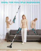 350W Cordless Vacuum Cleaner for Makita 18V Battery, 35kPa Brushless Lightweight Stick Vacuum with 3 Mode Suction, 6 in 1 Stick Vacuum Cleaner with HEPA for Floor, Carpet, Car (Battery Not Included)